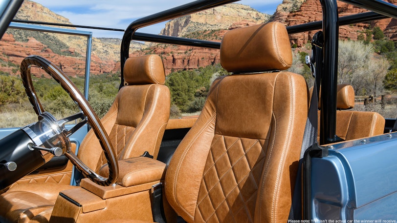 Win A Custom Electric Ford Bronco And 20 000 - Custom Early Bronco Seat Covers