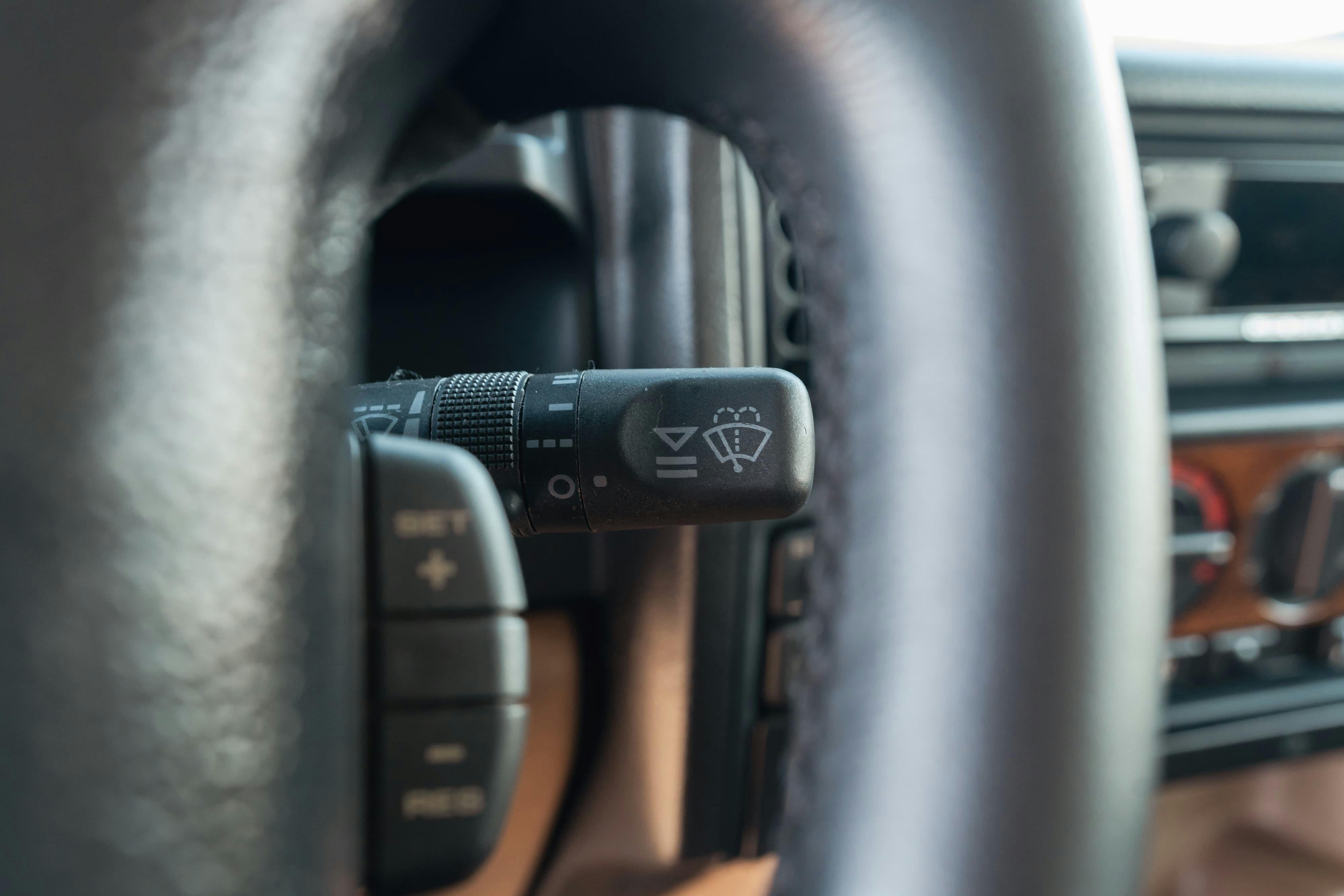 Interior of a 1995 White Land Rover Range Rover County Long Wheel Base in Austin, TX.
