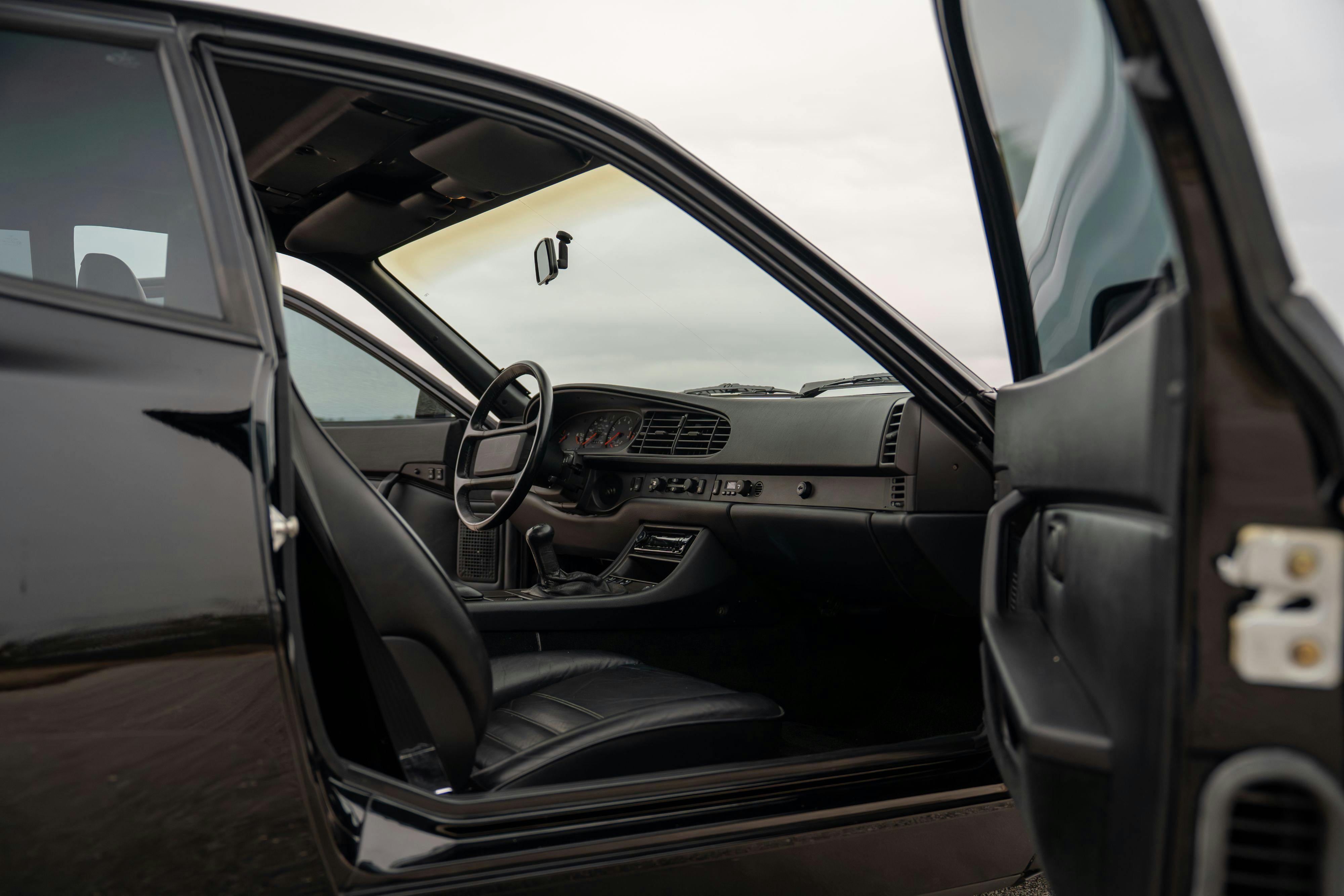 1986 Porsche 944 Turbo interior in Black on Black in Lakeway, TX.