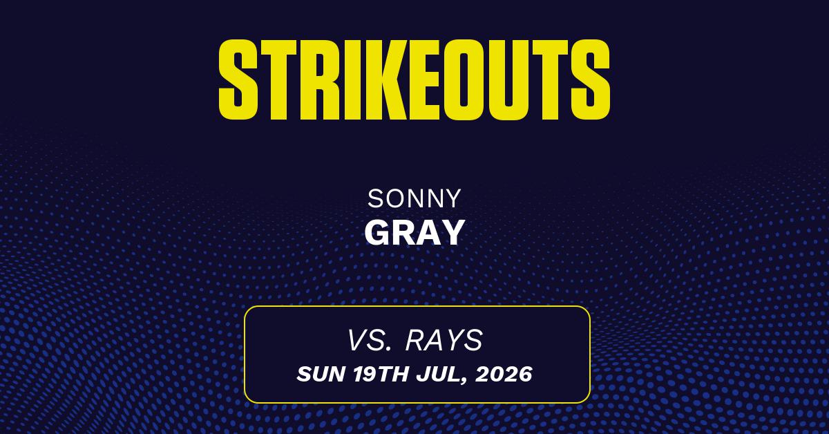 Sonny Gray projections July 19: Strikeouts, outs, and earned runs vs. Rays [2026]