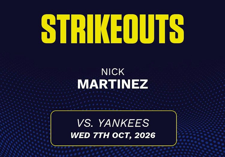 Nick Martinez projected stats for Wednesday, October 7, 2026.