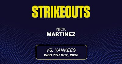 Nick Martinez projections October 8: Strikeouts, outs, and earned runs vs. Yankees [Game 3, 2026]