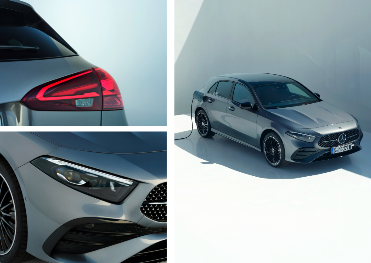 Das Exterieur der Mercedes-Benz A-Klasse.