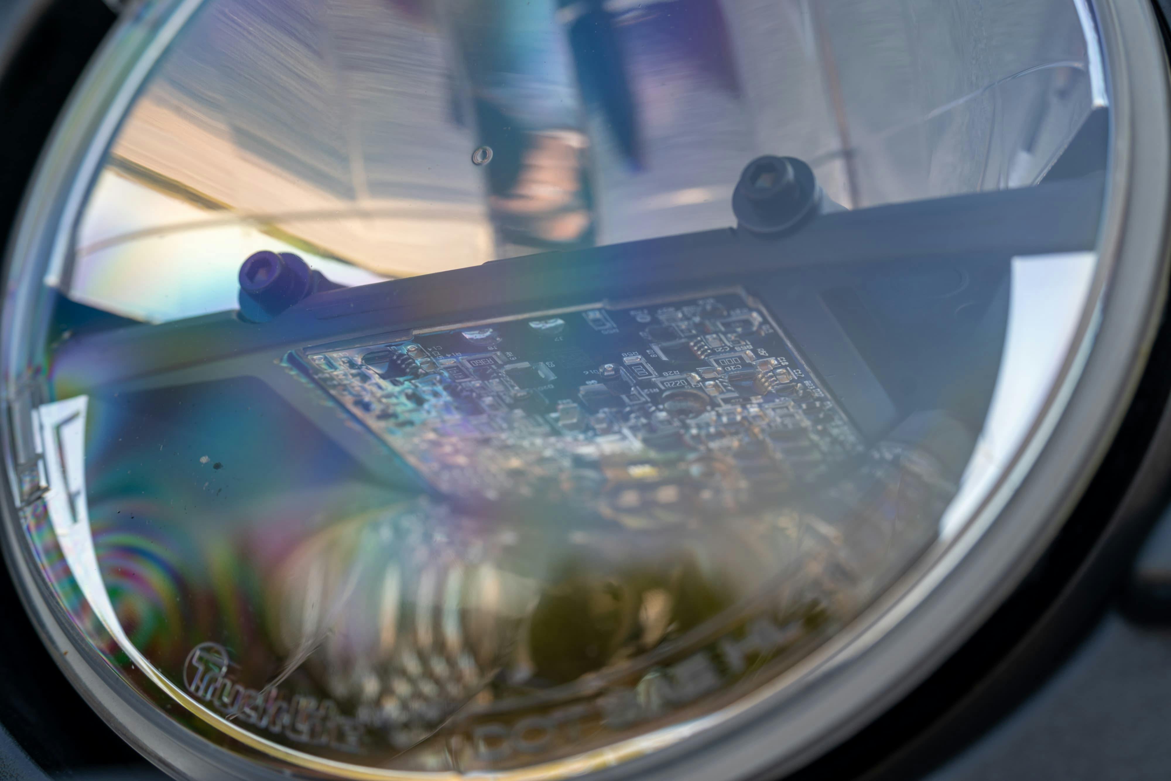 Lighting on a 1995 White Land Rover Range Rover County Long Wheel Base in Austin, TX.