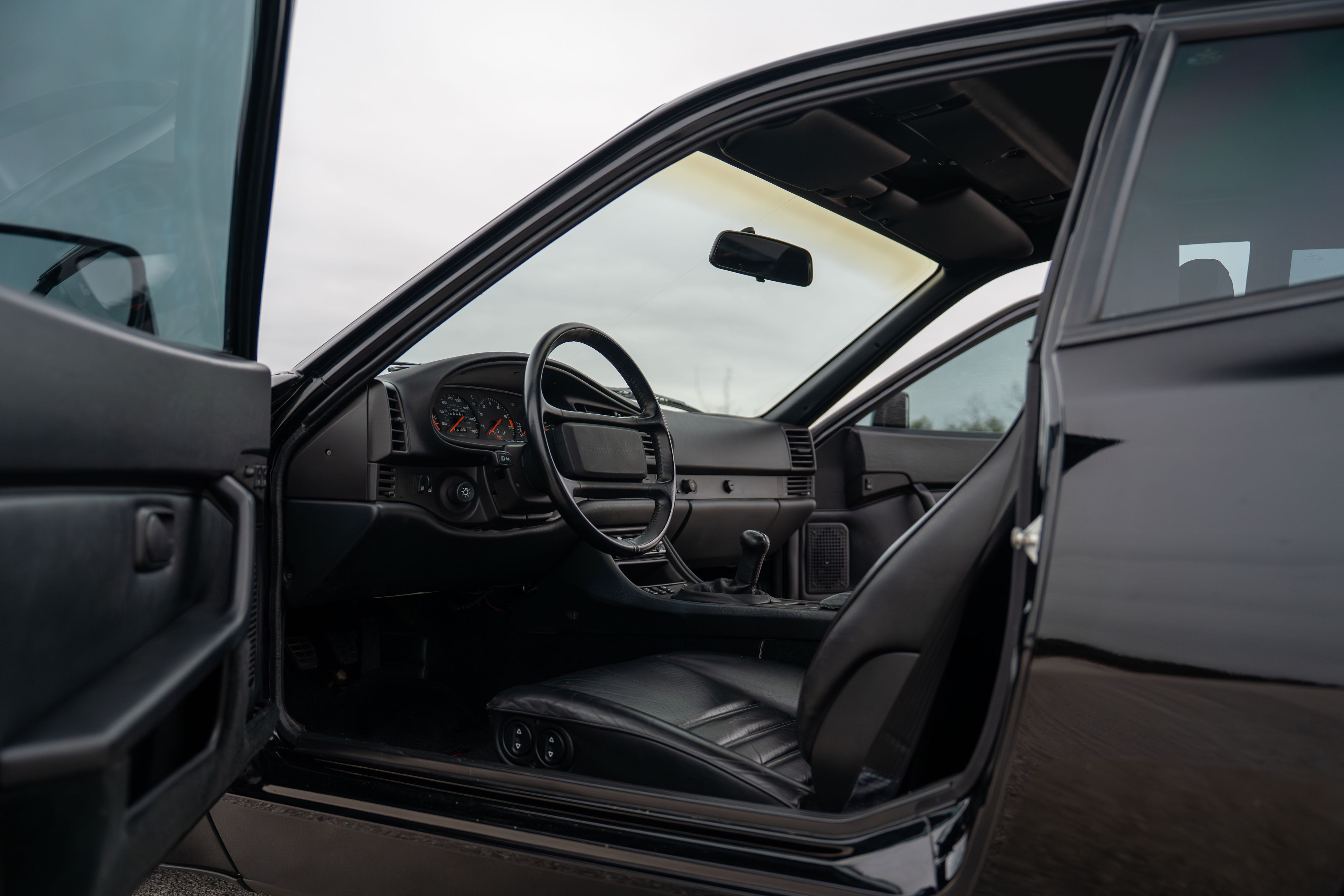 1986 Porsche 944 Turbo interior in Black on Black in Lakeway, TX.