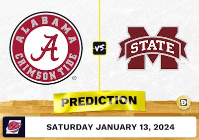 Alabama vs. Mississippi State Prediction, Odds, College Basketball Picks [1/13/2024]