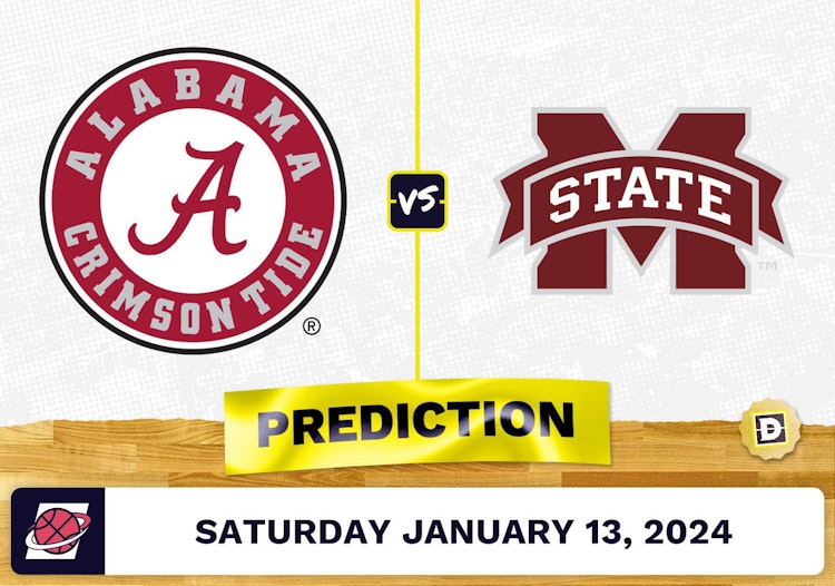 Alabama vs. Mississippi State Prediction, Odds, College Basketball Picks [1/13/2024]