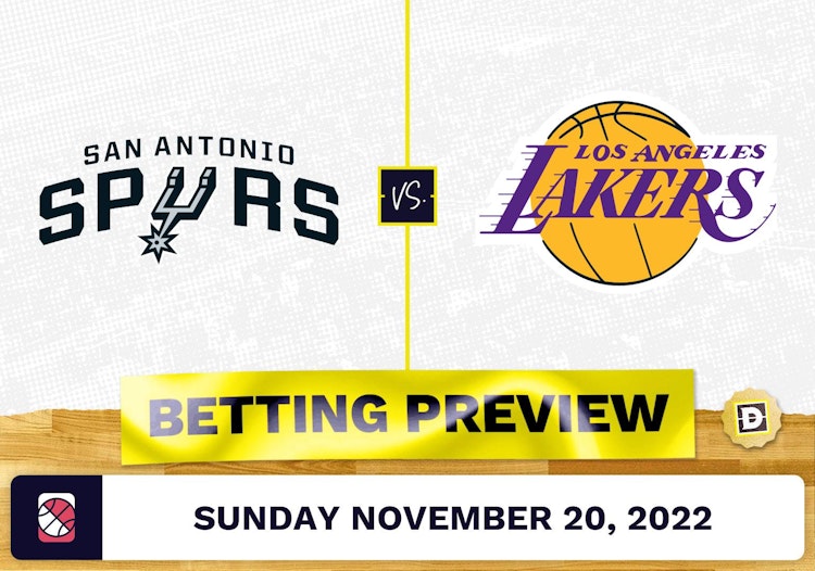 Spurs vs. Lakers Prediction and Odds - Nov 20, 2022