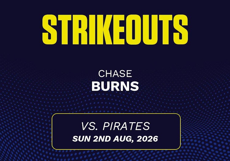 Chase Burns projected stats for Sunday, August 2, 2026.
