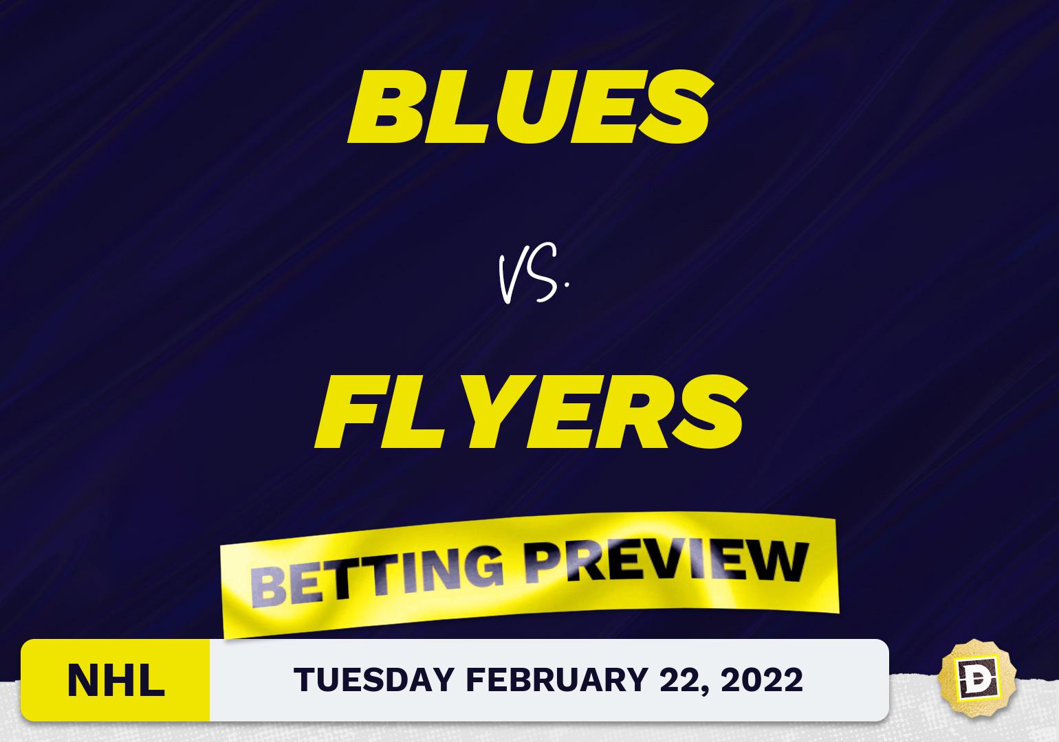 Blues vs. Flyers Predictions and Odds - Feb 22, 2022