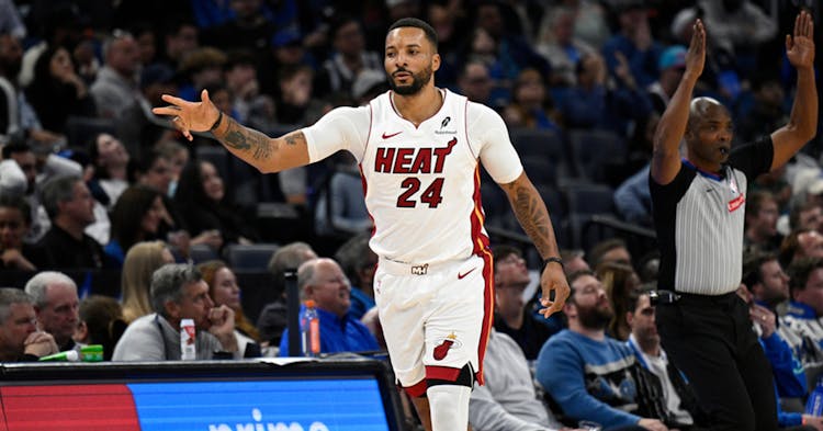 Norman Powell celebrating a basket.