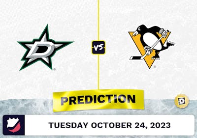 Stars vs. Penguins Prediction and Odds - October 24, 2023