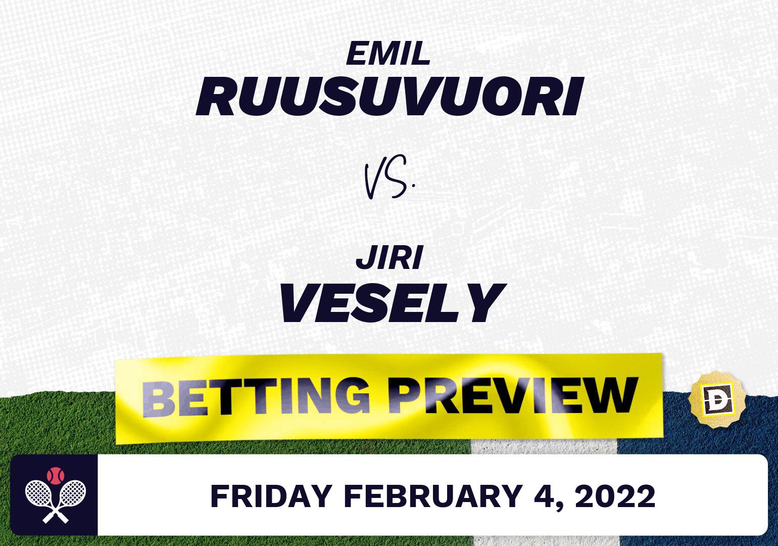 Emil Ruusuvuori vs. Jiri Vesely Predictions - Feb 4, 2022