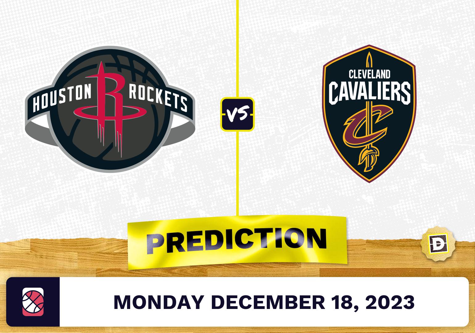Houston Rockets vs. Cleveland Cavaliers Prediction, Odds, Picks for NBA Monday [12/18/2023]