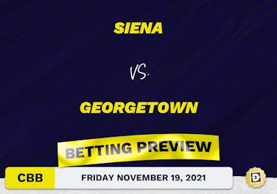 Siena vs. Georgetown CBB Predictions and Odds - Nov 19, 2021