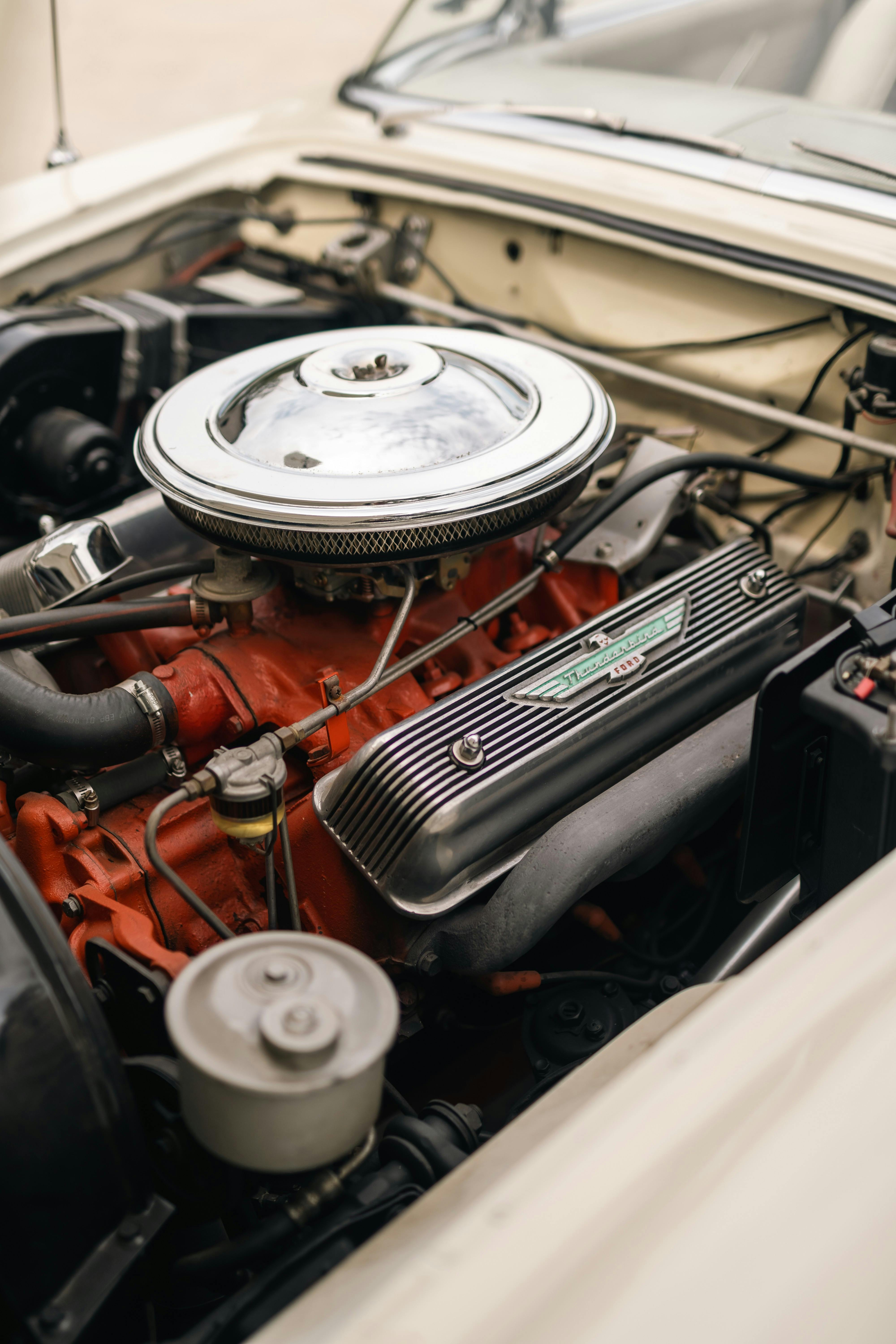 1957 Thunderbird engine shot in Austin, TX.