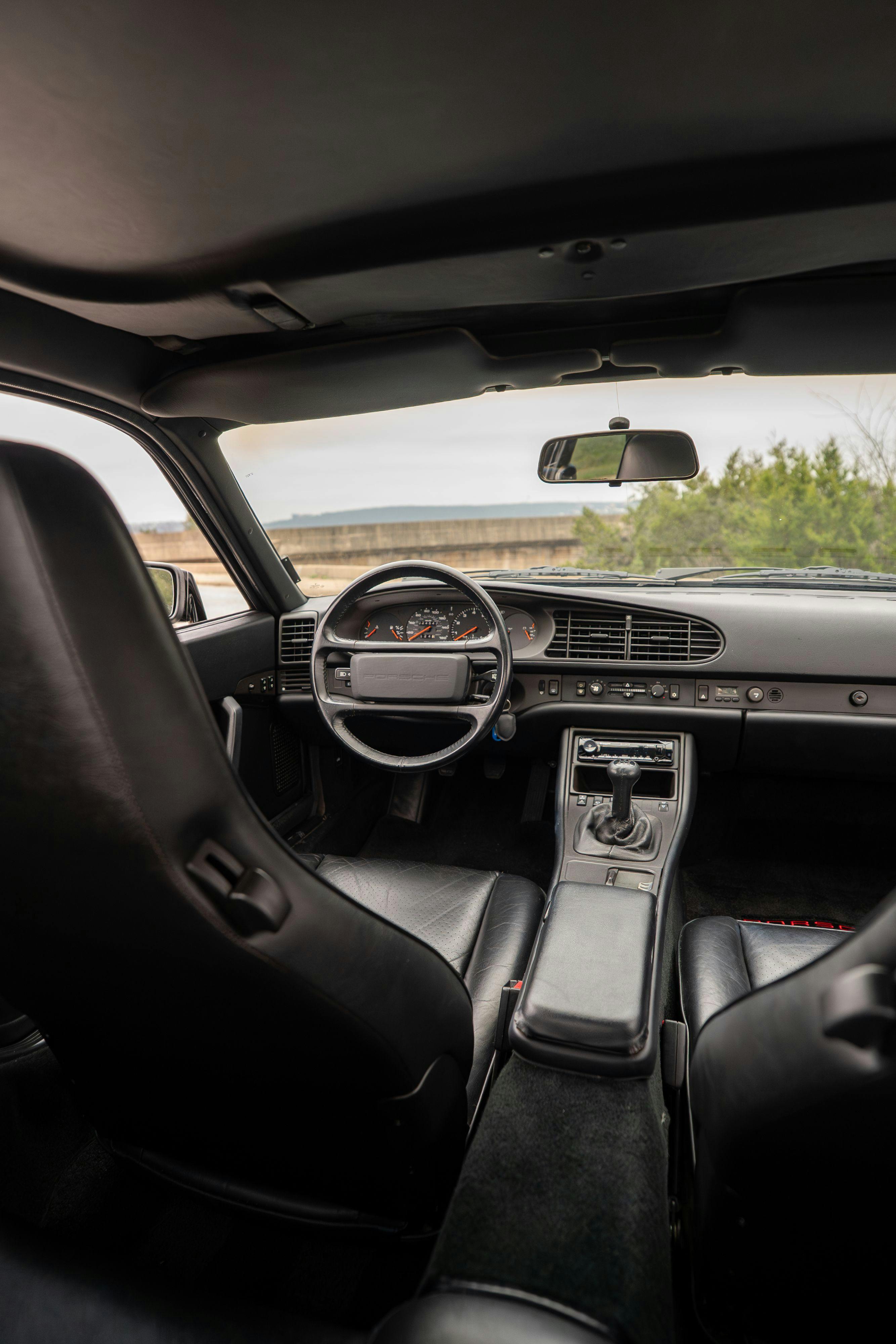 1986 Porsche 944 Turbo interior in Black on Black in Lakeway, TX.