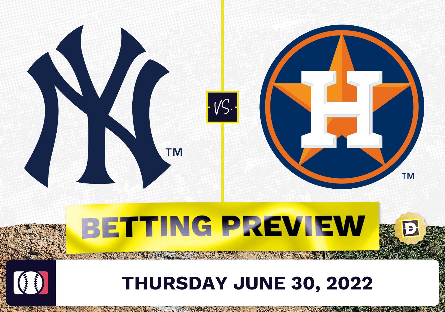 Yankees vs. Astros Prediction and Odds - Jun 30, 2022