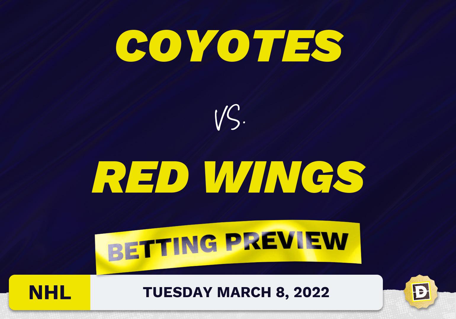 Coyotes vs. Red Wings Predictions and Odds - Mar 8, 2022