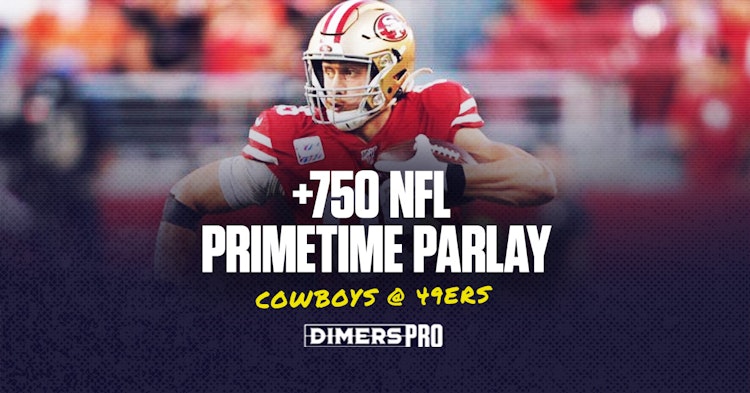 San Francisco 49ers TE George Kittle leads our Week 8 Sunday Night Football parlay picks.