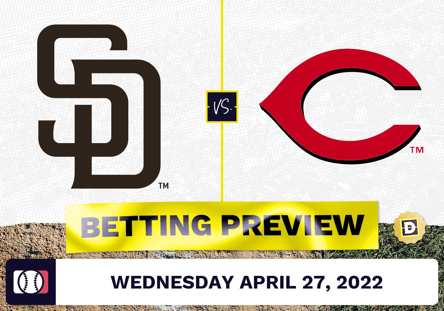 Padres vs. Reds Prediction and Odds - Apr 27, 2022