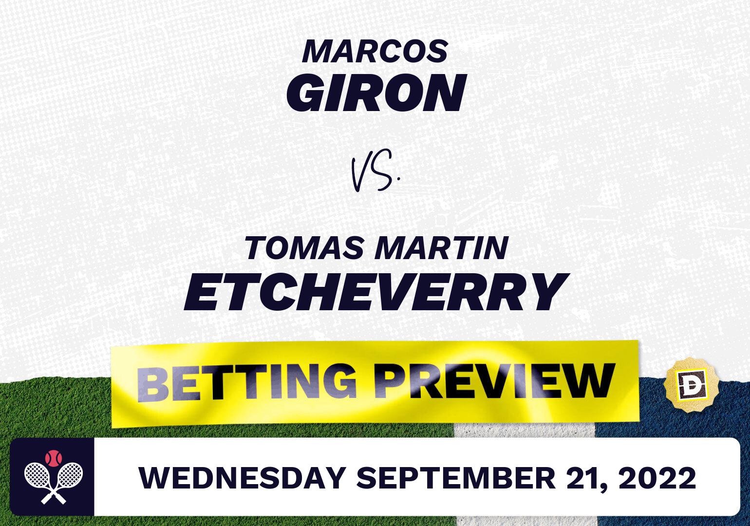 Marcos Giron vs. Tomas Martin Etcheverry Predictions - Sep 21, 2022
