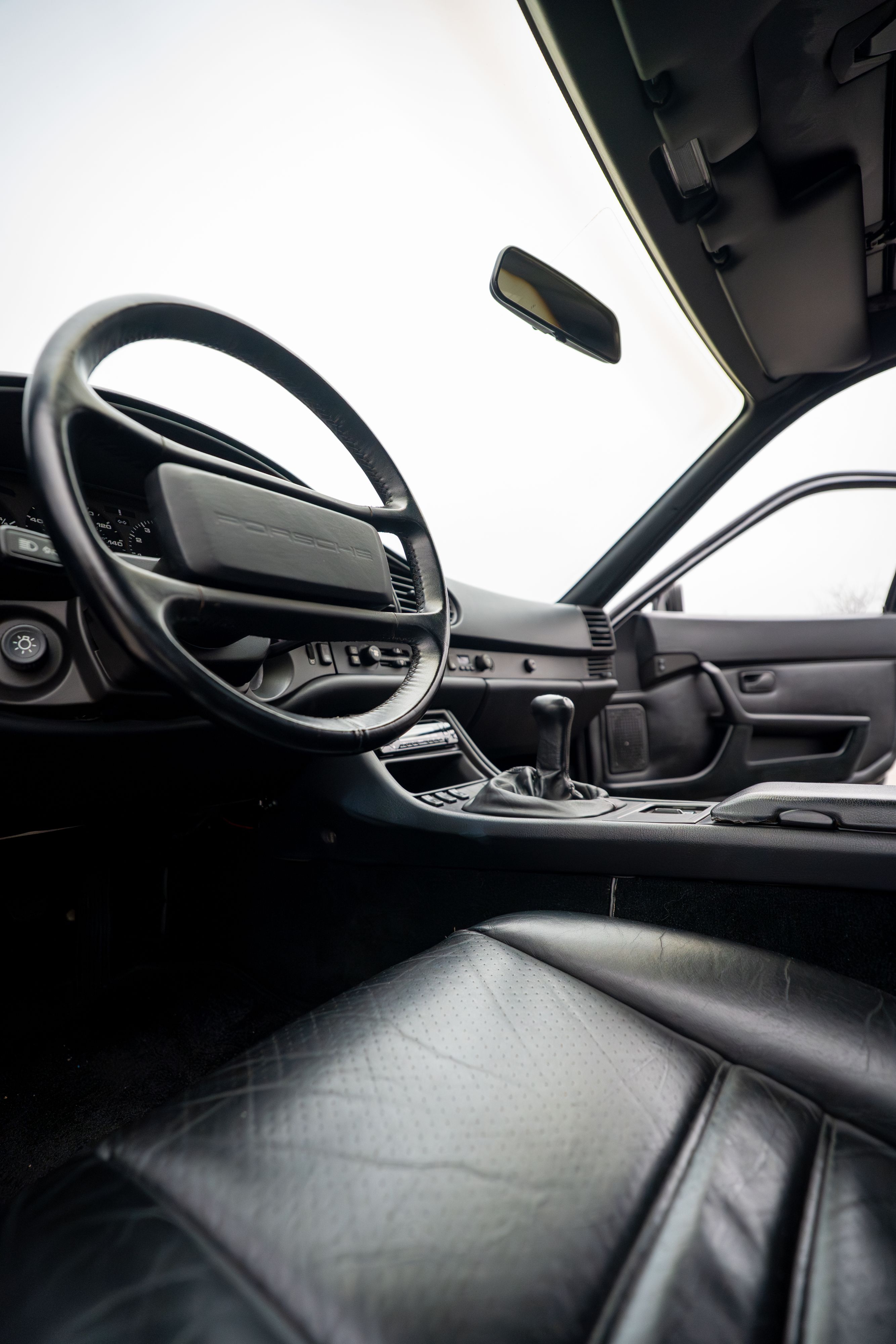 1986 Porsche 944 Turbo interior in Black on Black in Lakeway, TX.