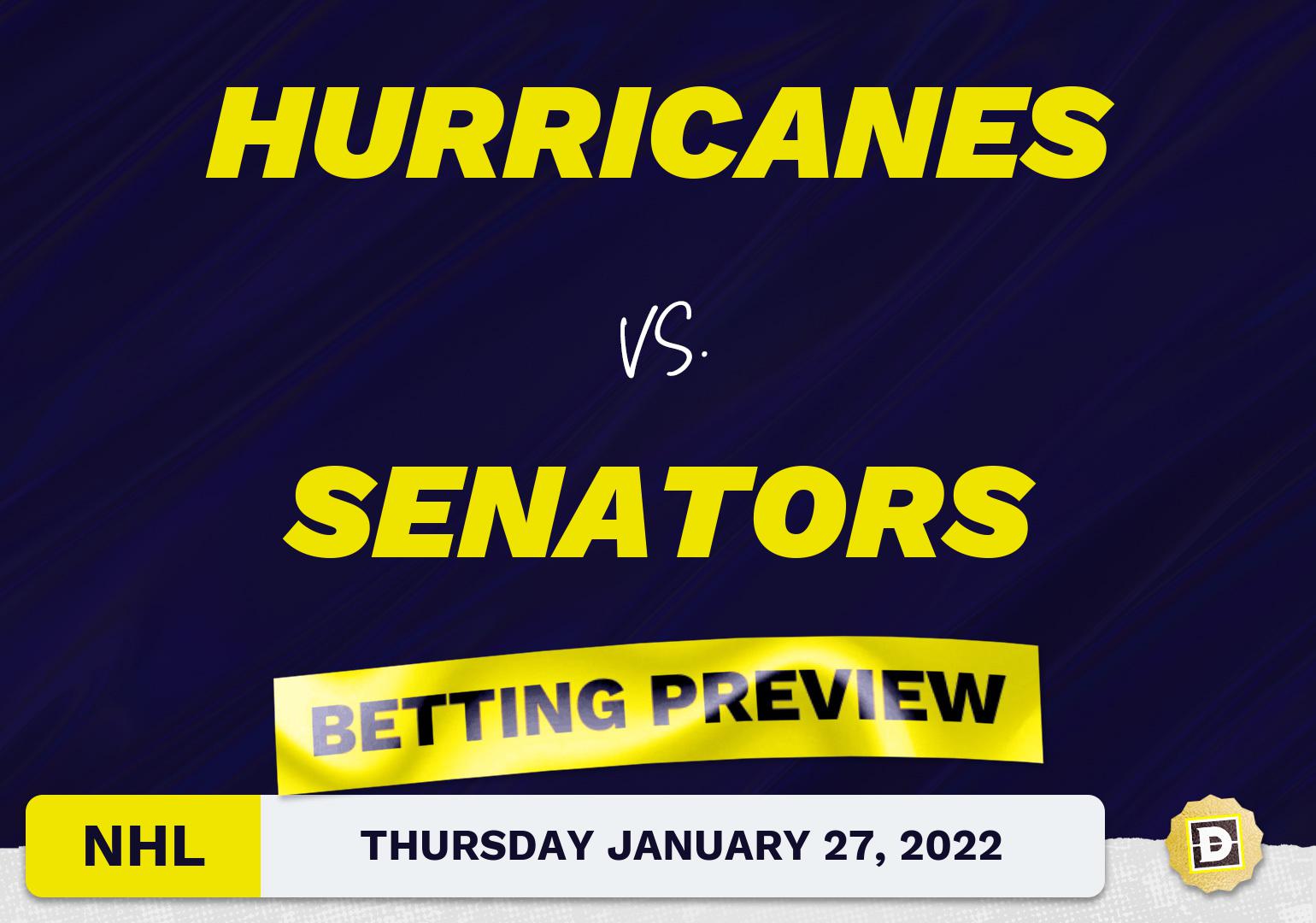 Hurricanes vs. Senators Predictions and Odds - Jan 27, 2022