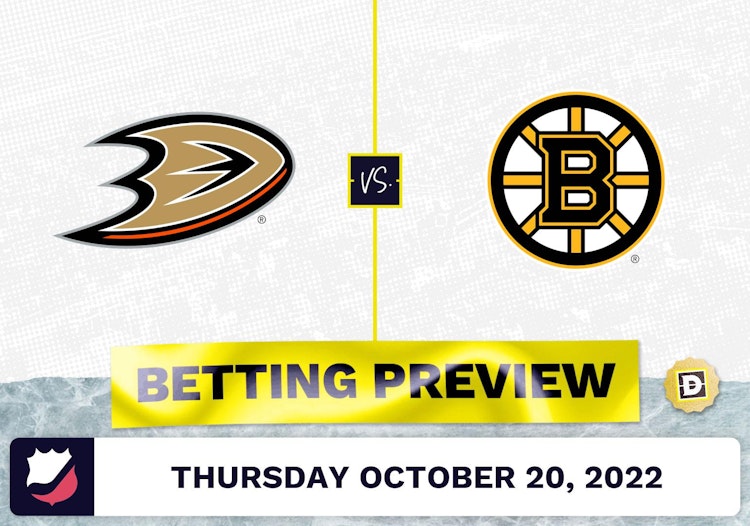 Ducks vs. Bruins Prediction and Odds - Oct 20, 2022