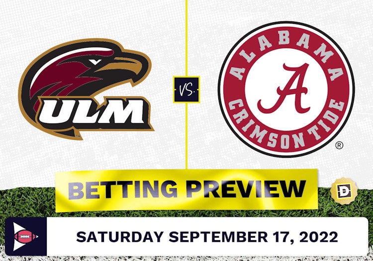 Louisiana-Monroe vs. Alabama CFB Prediction and Odds - Sep 17, 2022