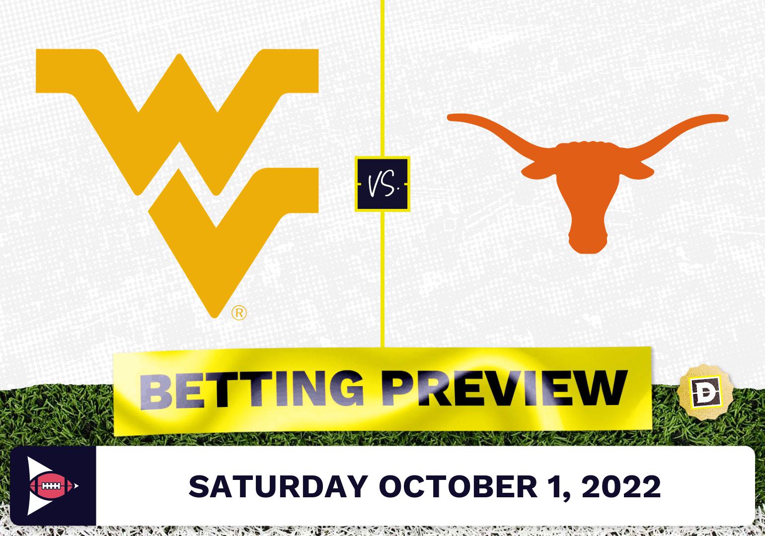 West Virginia vs. Texas CFB Prediction and Odds - Oct 1, 2022