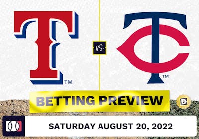 Rangers vs. Twins Prediction and Odds - Aug 20, 2022