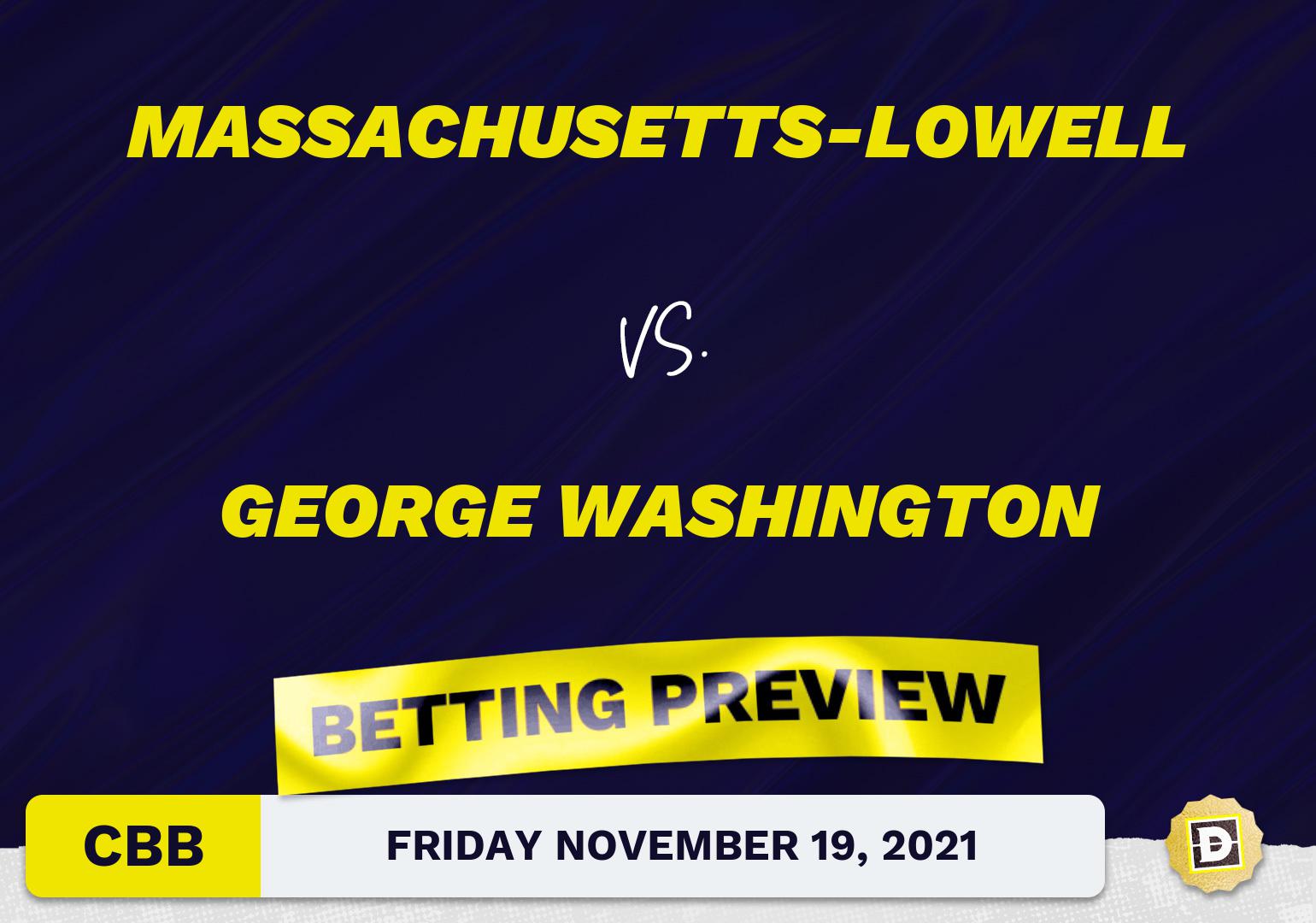 Massachusetts-Lowell vs. George Washington CBB Predictions and Odds - Nov 19, 2021