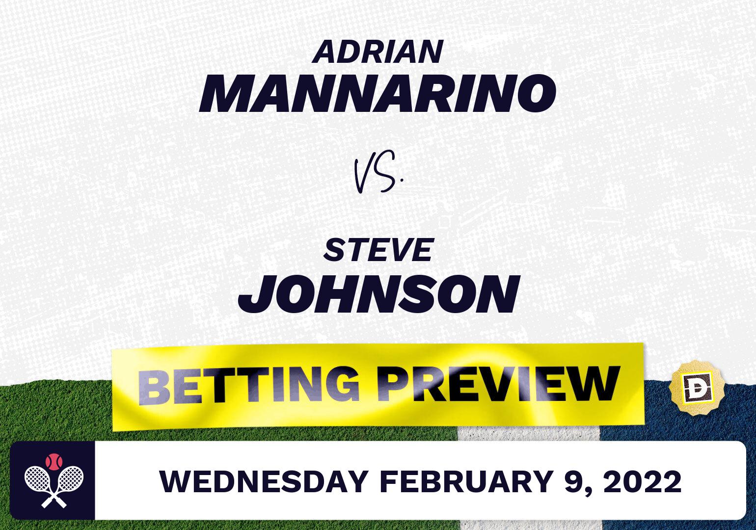 Adrian Mannarino vs. Steve Johnson Predictions - Feb 9, 2022