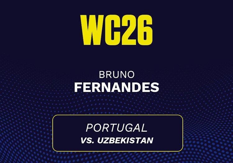 Bruno Fernandes projected stats for Wednesday, June 24, 2026.