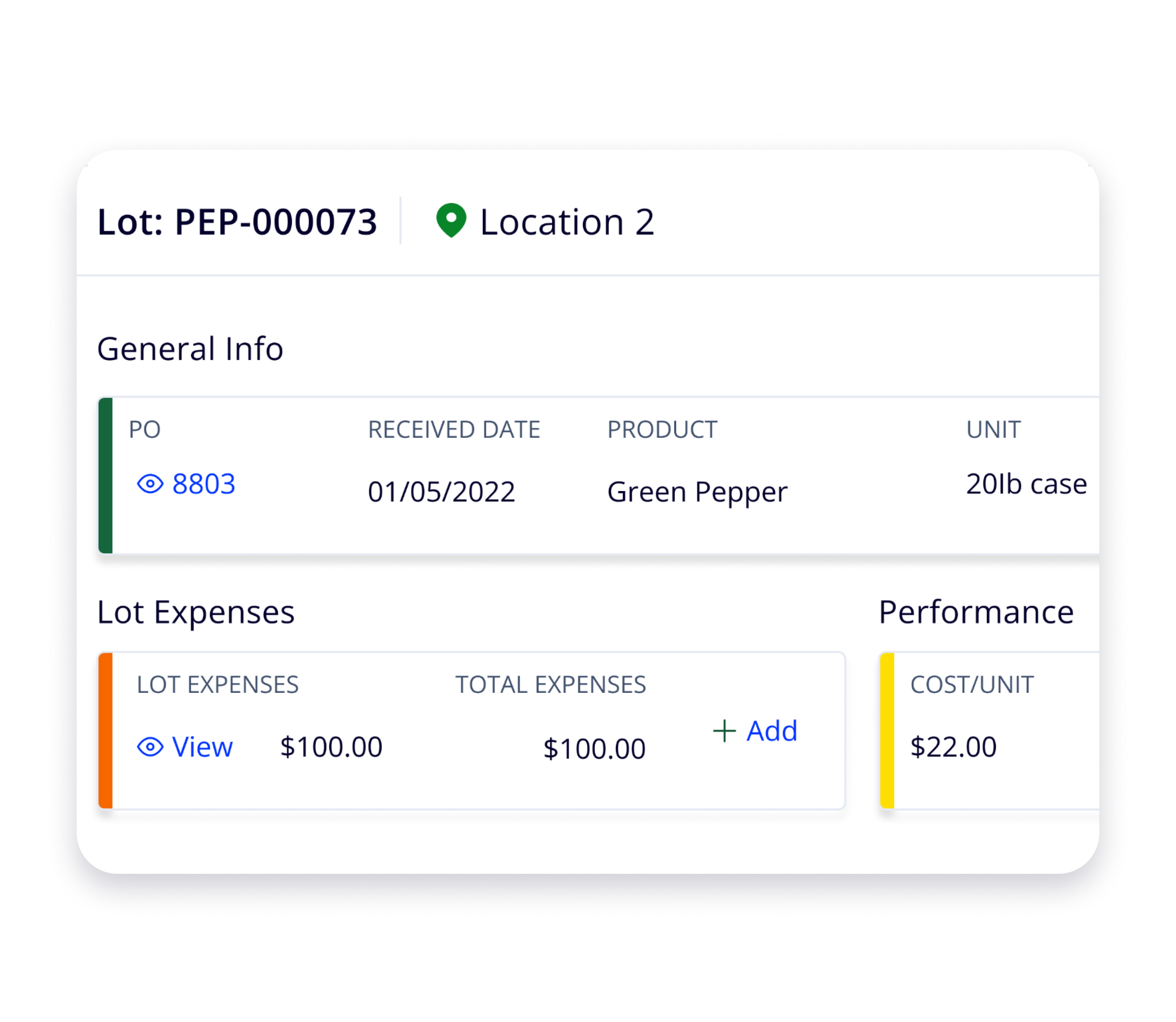 Screenshot of Silo's inventory software