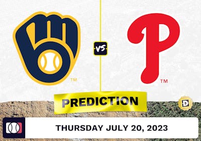 Brewers vs. Phillies Prediction for MLB Thursday [7/20/2023]
