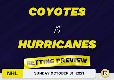 Coyotes vs. Hurricanes Predictions and Odds - Oct 31, 2021