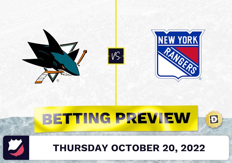 Sharks vs. Rangers Prediction and Odds - Oct 20, 2022