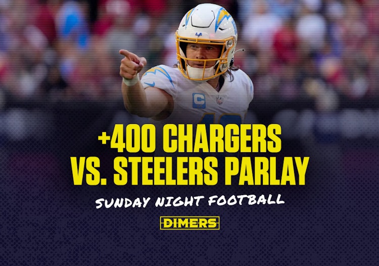 NFL Parlay bet for Week 10 Sunday Night Football featuring the Chargers vs. Steelers.