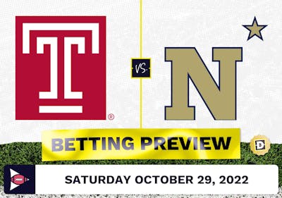 Temple vs. Navy CFB Prediction and Odds - Oct 29, 2022