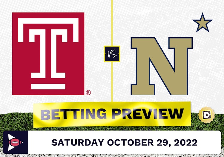 Temple vs. Navy CFB Prediction and Odds - Oct 29, 2022