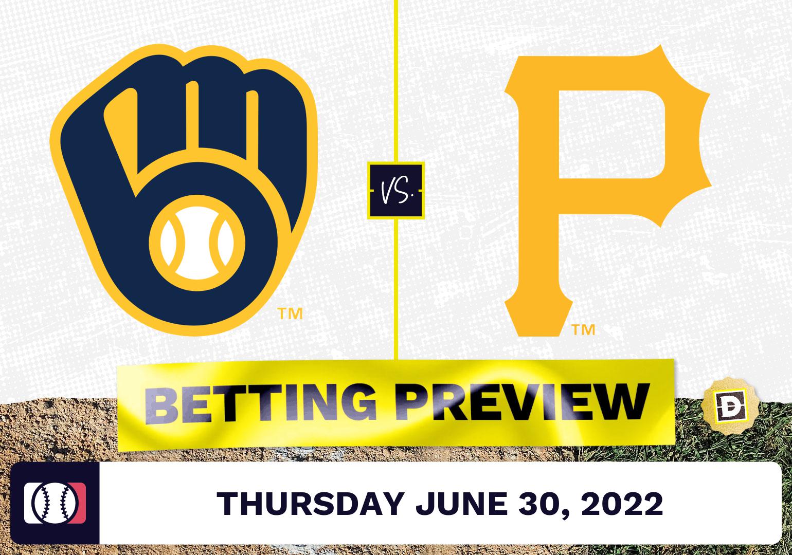 Brewers vs. Pirates Prediction and Odds - Jun 30, 2022