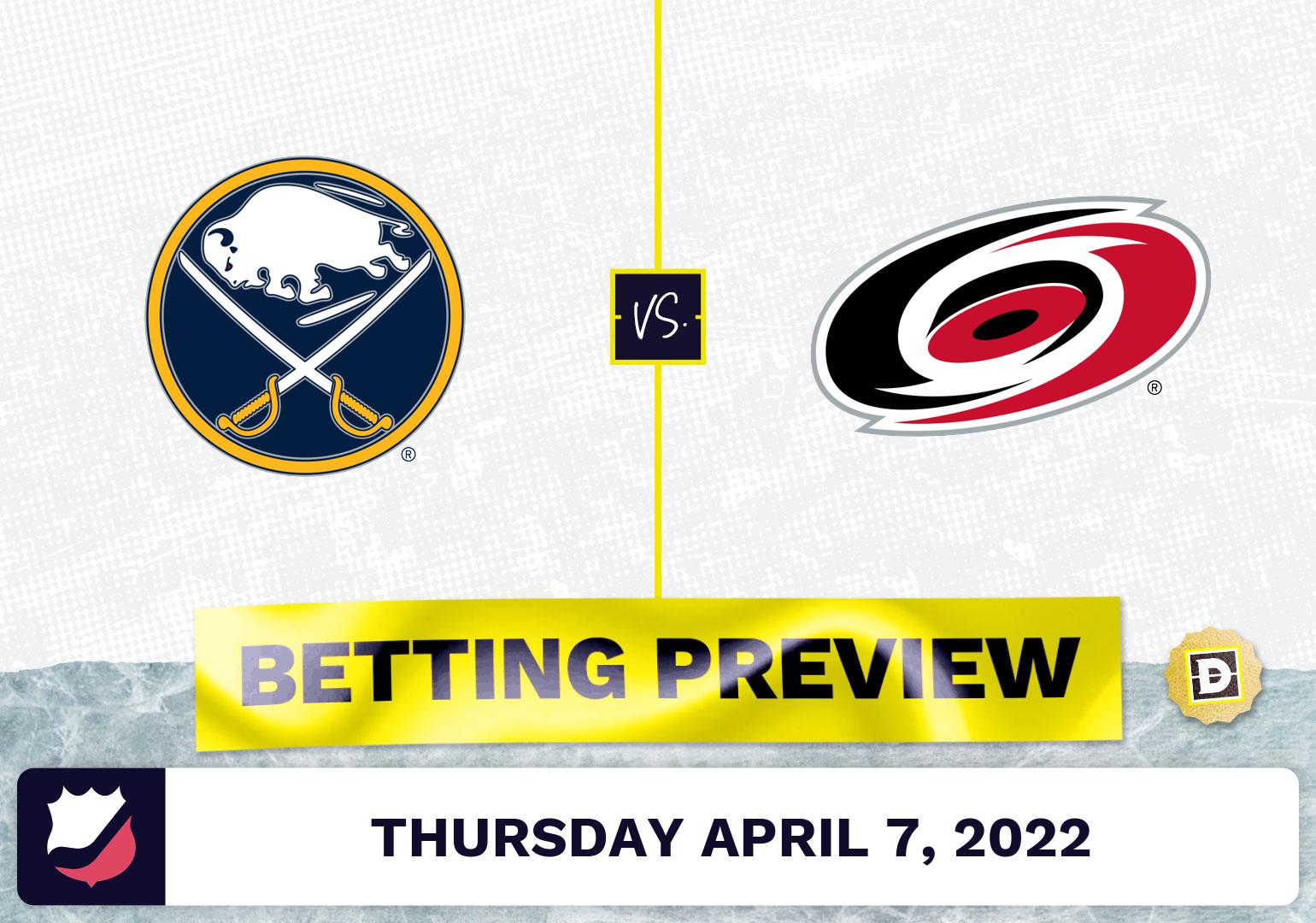 Sabres vs. Hurricanes Prediction and Odds - Apr 7, 2022