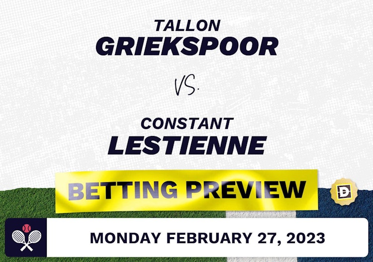 Tallon Griekspoor vs. Constant Lestienne Predictions - Feb 27, 2023