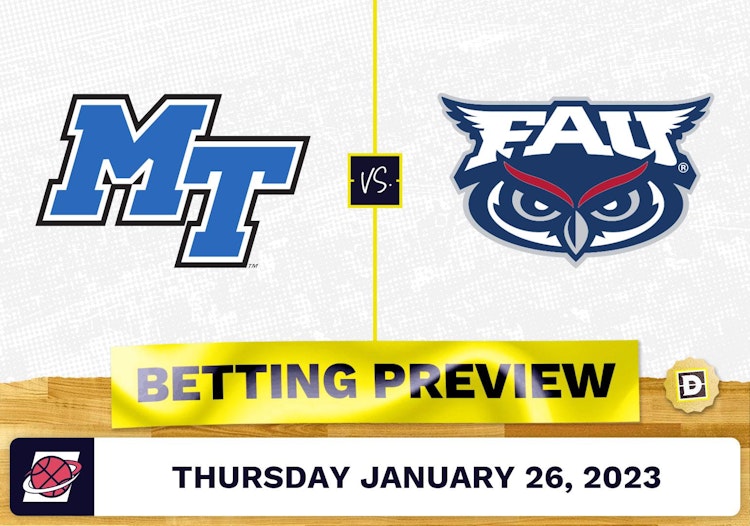 Middle Tennessee vs. Florida Atlantic CBB Prediction and Odds - Jan 26, 2023