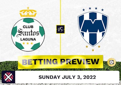 Santos Laguna vs. Monterrey Prediction and Odds - Jul 3, 2022