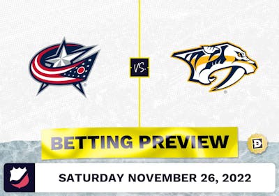 Blue Jackets vs. Predators Prediction and Odds - Nov 26, 2022
