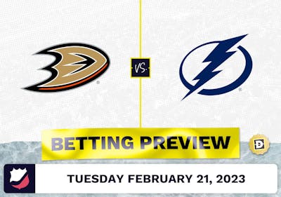Ducks vs. Lightning Prediction and Odds - Feb 21, 2023