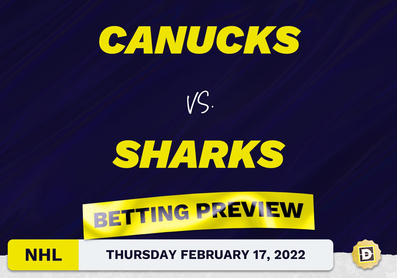Canucks vs. Sharks Predictions and Odds - Feb 17, 2022